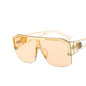 Ins 2025 mới hợp thời trang phụ nữ quá khổ Shades nữ vuông kính mặt trời Kính mát phẳng - Product Image 6