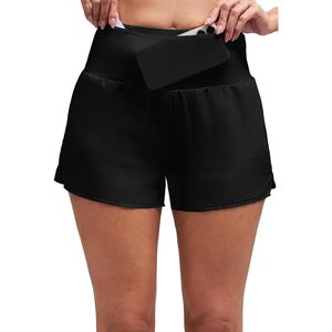 Shorts de sport pour femmes FOXA, taille haute avec poches, séchage rapide, pour la course à pied, le yoga, la gym - Product Image 2