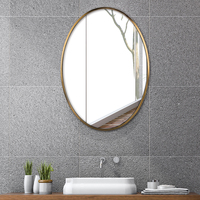 Miroir moderne avec cadre en cuivre, design personnalisé, miroir décoratif pour salle de bain, décoration intérieure