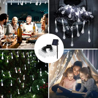 ALLTOP Outdoor Weihnachtsbaum Garten Party Solarbetriebene IP65-zertifizierte 8-Modi 5m Lange Wegbeleuchtung