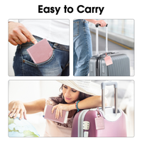 Porte-étiquette de bagage en cuir PU pour voyage, pochette pliable pour passeport et documents, étui pour carte d'identité, ensemble de passeport, cadeau pour les amateurs de voyage