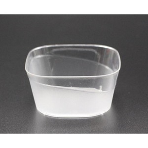 Elegant Transparent PS Wave Snack Bowl 130ml Creative Plastic Serving Dish for Sauce and Dessert Tasting - Product Image 1