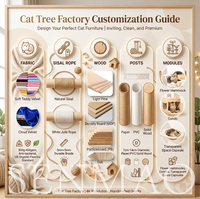 Tour d'escalade pour chat de style minimaliste personnalisable de haute qualité avec accessoires modernes pour animaux de compagnie, y compris du sisal