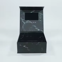 Nouvelle Arrivée Boîte Vidéo Promotionnelle Personnalisée en Matériaux Recyclés Écran LCD Portable Embossage Cadeau et Boîtes à Bougies pour Mariage et Anniversaire