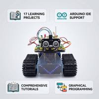 Kit de Robot Educativo STEM, Carro Tanque Inteligente Programable para Arduino, Kit de Aprendizaje de Robótica DIY para Niños y Estudiantes, Juguetes de Codificación