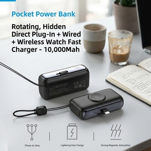 Cadeau promotionnel, <span class=keywords><strong>batterie</strong></span> externe <span class=keywords><strong>de</strong></span> voyage 3 en 1 10000 mAh, design compact, prise cachée, PD 20W, emballage personnalisé <span class=keywords><strong>pour</strong></span> cadeaux d'entreprise - Product Image 6
