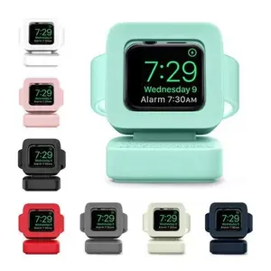 Giá Đỡ Để Bàn Cho Apple Watch Đế Sạc Đế Sạc Máy Tính Cổ Điển Cho Cáp IWatch Cáp USB Đế Silicon