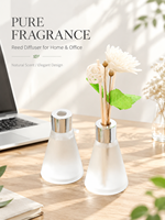 Diffuseur de parfum pour la maison, série hôtelière, diffuseur à bâtonnets en fibre parfumée, parfum floral, flacon en verre