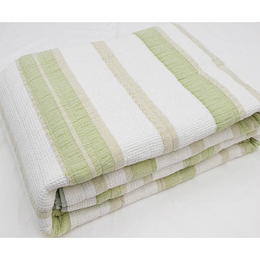 Высококачественное хлопковое вафельное одеяло, термоутепленная полосатая моющаяся плотная вафельная ткань, стеганое одеяло для зимы