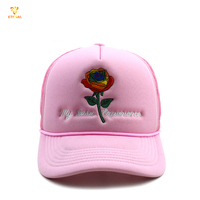 Casquettes Trucker Personnalisables avec Broderie Rose, Logo en Mousse, Tissu en Tissu Éponge, Style Y2K, Performance, Extérieur, Hip Hop, Unisexe