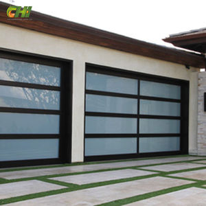 8ฟุต x 18ฟุตประตูโรงรถอลูมิเนียมบานคู่แบบอัตโนมัติ, ประตูโรงรถแบบเต็มบานตู้คอนเทนเนอร์10x10ดีไซน์ทันสมัย - Product Image 2