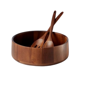 Tazón de madera de acacia natural a precio asequible, Frutero de madera a granel con forma personalizada de buena calidad para servir comida - Product Image 4