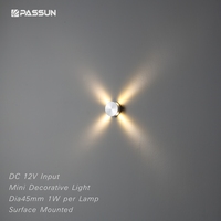 Lampe murale décorative 4*0.25W DC12V, lampe murale circulaire à LED pour hôtel, montage mural intérieur