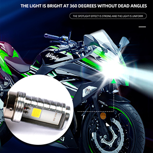 Accesorios de bicicleta de motor motocicleta modificada Led <span class=keywords><strong>H4</strong></span> faro Angel Eyes Mini luz de conducción Universal 12V foco antiniebla - Product Image 6