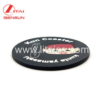 OEM Custom Rounded Black Back Puppen kopf Gummi PVC Cup Tisch matte Pad Untersetzer für Werbe geschenke
