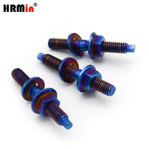 Kit de goujons de collecteur d'échappement en titane bleu HRMin M6, écrou hexagonal, rondelle, haute performance, voiture, automobile, moto, véhicule, neuf - Product Image 5