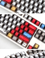 Capuchons de touches PBT style dessin animé, motif graffiti effet dégâts de guerre, par sublimation, pour clavier mécanique électrique