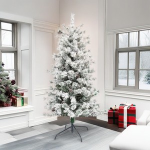 Árbol de Navidad LED Preiluminado Grande y Esponjoso de Resina con Forma de Abeto Frasier y Depósito de Agua - Product Image 6