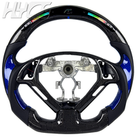 Volant sport en cuir avec LED en fibre de carbone personnalisé, avec poignée latérale en fibre de carbone pour Infiniti G37 G37X G37S G35 EX37