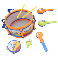Cartoon Mini Kids Drum Set Musical Instruments Toy Drum for Baby Plastic Music Educational Toy with Percussion