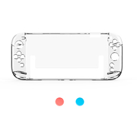 Coque transparente en PC avec protection pour 2, comprend 2 poignées de pouce