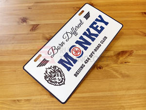 <span class=keywords><strong>Plaque</strong></span> d'<span class=keywords><strong>immatriculation</strong></span> personnalisée en métal durable avec logo de club, commande urgente, réduction sur les achats en gros - Product Image 2