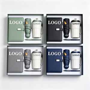 Coffret cadeau promotionnel personnalisé ODM OEM, bloc-notes en cuir A5 avec stylo, tasse, parapluie, coffret cadeau pour kit de bienvenue des nouveaux employés - Product Image 1