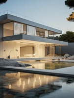 Casa Prefabricada de Lujo de Nuevo Diseño/Villa Prefabricada con Piscina