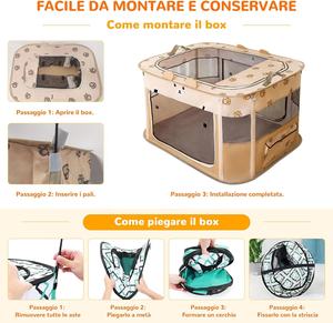 Ours brun solide intérieur/extérieur Portable <span class=keywords><strong>lit</strong></span> pour animaux <span class=keywords><strong>de</strong></span> compagnie pliable respirant parc chiens chiots été voyage Camping hiver - Product Image 5