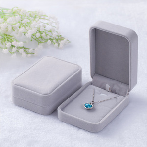 Wholesale Custom logo Velvet <b>Ring</b> Bracelet Jewelry <b>Box</b> Hot Sale Blue Luxury Necklace Storage Packaging Jewelry <b>Box</b> - Product Image 3