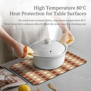 Tapete de Cocina Shuran, Rectangular a Cuadros, 30x40cm, 40x50cm, 50x60cm, PVC Lavable, Aislante Térmico, para Encimera - Product Image 5