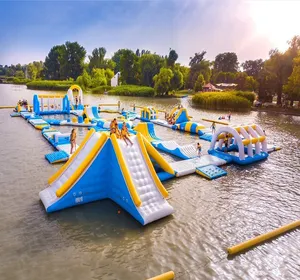 Commercial Inflatable Water Park on Sea,Inflatable Floating Water Aqua Amusement Park equipment Game