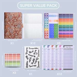 Carnet de comptabilité A6 en similicuir à motifs floraux européens et américains, à feuilles mobiles, idéal pour les affaires transfrontalières, cadeau créatif et original - Product Image 2