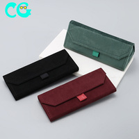 Étui à lunettes en peluche, étui rigide triangulaire pliable simple pour lunettes, lunettes de soleil, boîte de rangement pour lentilles, accessoires pour lunettes