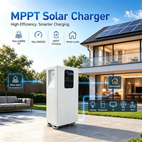 Batterie au lithium 16 kWh avec support de rangement, conception compacte, batterie au lithium Powerwall Lifepo pour système solaire connecté au réseau