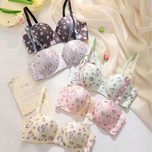 Nouveau <span class=keywords><strong>soutien</strong></span>-<span class=keywords><strong>gorge</strong></span> sans armatures en nylon sexy à imprimé dessin animé mignon, pour petites poitrines, style japonais, pour étudiantes - Product Image 2