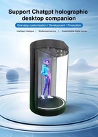 5,5/10,1/21,5/75 pulgadas AI Interacción humana virtual Holo tubo pantalla transparente 3D holograma gabinete publicidad cubo pantalla