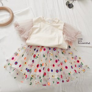 <b>Baby</b> Casual <b>Clothes</b> Kids Formal Clothing Girls <b>Rainbow</b> Colored Lace Dress With Lovely Design of Wholesale - Product Image 4