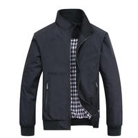 Chaqueta de Motociclista para Hombre, Nueva Moda Otoñal, Color Sólido, Resistente al Viento, Ecológica, con Cierre, Tejido de Spandex/Poliéster