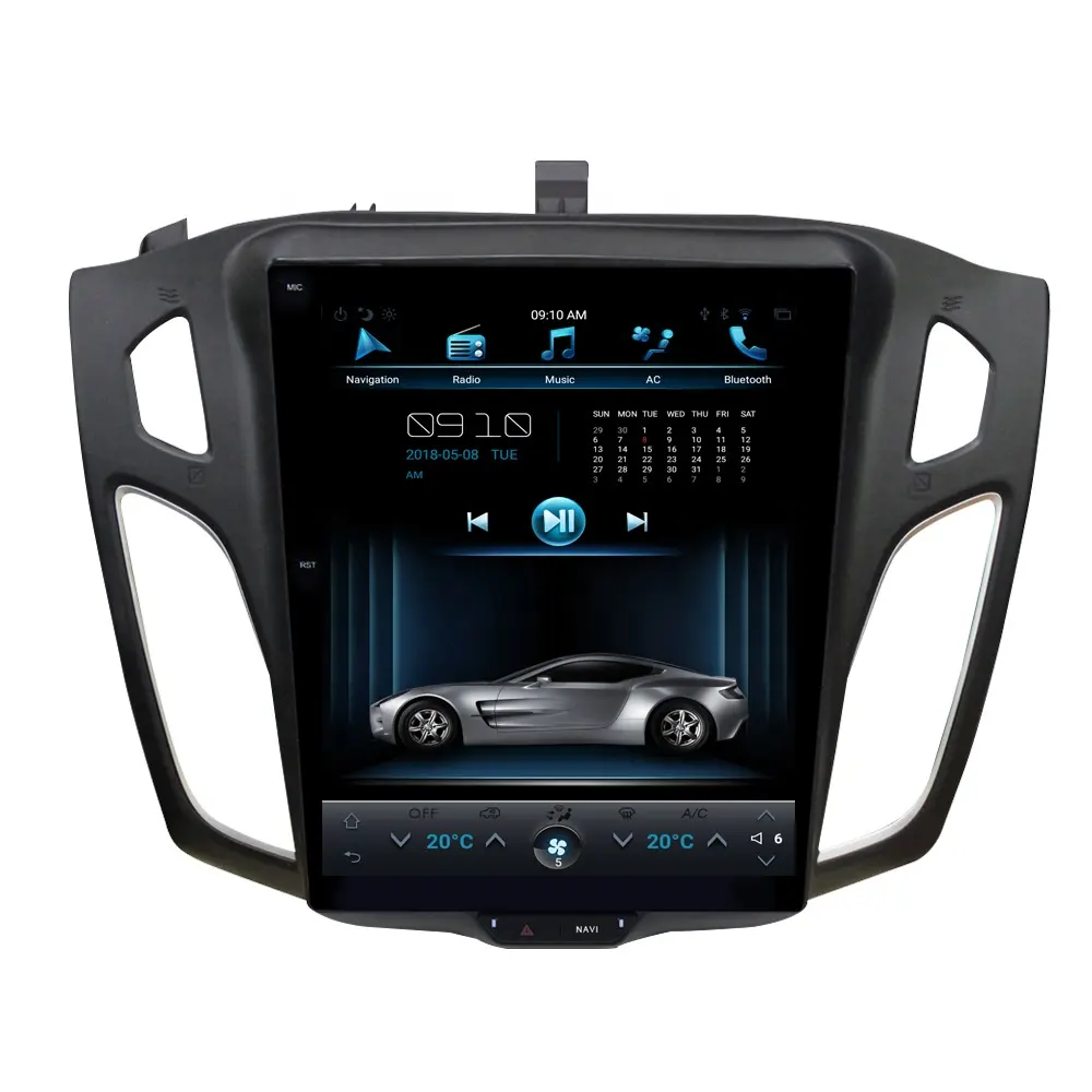 9,7 дюймовый вертикальный экран Android 7,1 автомобильный DVD-плеер для Ford Focus 2012 2013 2014 2015 Тесла стиль
