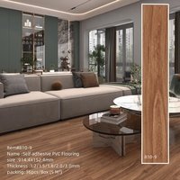 Autocollant de sol en vinyle imperméable de luxe peler et coller les carreaux de sol en PVC LVT