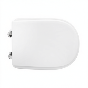 Asiento de inodoro para Facis Ginevra Shape 6, bisagras de lazo blancas, 56,5 cm de longitud, tapa para asiento de inodoro - Product Image 3