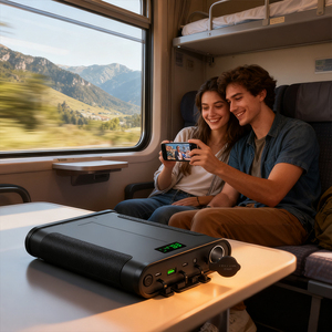 สถานีไฟฟ้าพกพาขายดี 18W 60W ความจุ 48000mAh/153.6Wh แบตเตอรี่ LiFePo4 สำหรับตั้งแคมป์และกิจกรรมกลางแจ้ง - Product Image 4