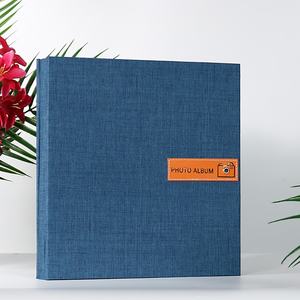 Venta al por mayor DIY hecho a mano 3 pulgadas 6 pulgadas Foto Registro Libro familia álbum Lino autoadhesivo se puede escribir PAPEL DE PVC fotos recuerdos - Product Image 4