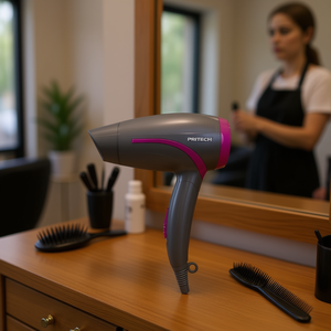 Secador de Pelo Pritech de 1000W con Motor Profesional y Difusor para Uso en Salón - Product Image 2