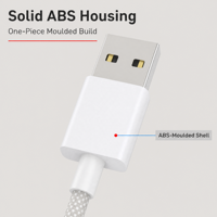 Câble USB A vers C à charge rapide 3A, tressé en alliage d'aluminium, compatible avec ordinateur portable, moniteur, téléphone portable