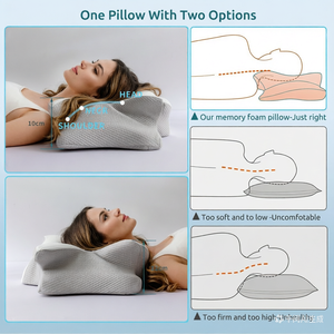 Coussin cervical ergonomique en mousse à mémoire de forme, orthopédique, respirant, thérapeutique, en forme de papillon, à porter, en promotion - Product Image 4