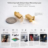 Laser industriel à microchip en verre d'erbium 1535 nm, sûr pour les yeux, source laser pulsée 100 uJ pour LiDAR et télémètre