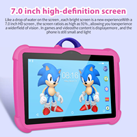 Tableta Infantil de 7 Pulgadas con Android para Niños Pequeños, Juegos de Aprendizaje Temprano, Control Parental, Funda de Silicona Resistente a Golpes