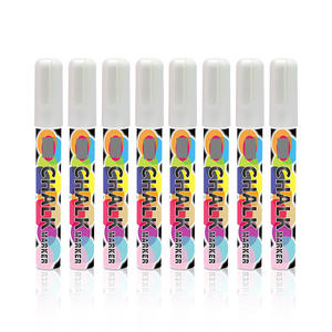Marqueurs à craie liquide effaçables à sec avec logo personnalisé en encre blanche et noire pour tableau noir, tableaux noirs, tableau LED - Product Image 4